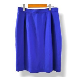 Royal Blue Knee-Length Skirt – Size 16 Youth – Gently Used